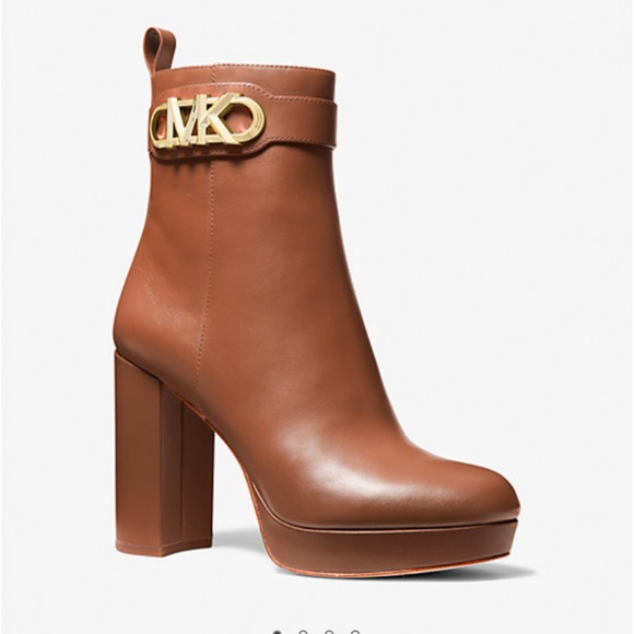 Brand new Michael Kors Parker Leather Platform Boot - Picture 1 of 3